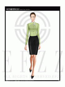 女時尚職業(yè)裝長袖襯衫設計圖167