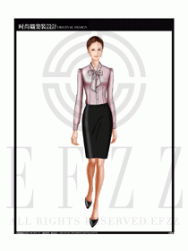 女時尚職業(yè)裝長袖襯衫設(shè)計圖173