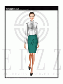 女時尚職業(yè)裝長袖襯衫設(shè)計圖170