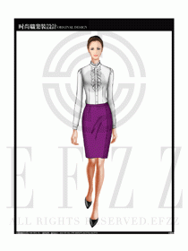 女時尚職業(yè)裝長袖襯衫設計圖169