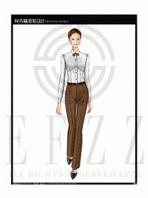 女時(shí)尚職業(yè)裝長袖襯衫設(shè)計(jì)圖178