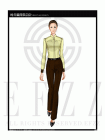 女時尚職業(yè)裝長袖襯衫設(shè)計圖191