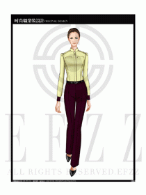 女時尚職業(yè)裝長袖襯衫設計圖192
