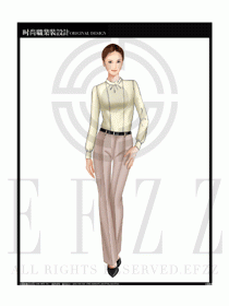 女時尚職業(yè)裝長袖襯衫設(shè)計圖203