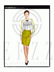 女時尚職業(yè)裝長袖襯衫設計圖208