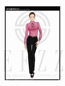 女時尚職業(yè)裝長袖襯衫設(shè)計圖215