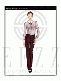 女時尚職業(yè)裝長袖襯衫設(shè)計圖221