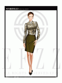 女時尚職業(yè)裝長袖襯衫設計圖230