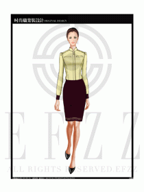 女時(shí)尚職業(yè)裝長袖襯衫設(shè)計(jì)圖193