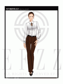 女時尚職業(yè)裝長袖襯衫設(shè)計圖199