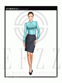 女時(shí)尚職業(yè)裝長(zhǎng)袖襯衫設(shè)計(jì)圖207
