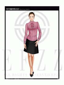 女時(shí)尚職業(yè)裝長(zhǎng)袖襯衫設(shè)計(jì)圖214