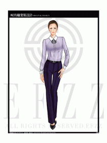 女時(shí)尚職業(yè)裝長袖襯衫設(shè)計(jì)圖223