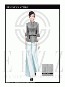 女時尚職業(yè)裝長袖襯衫設計圖257