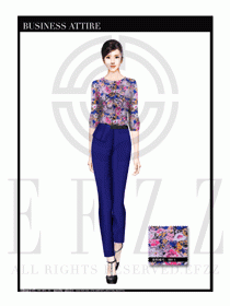 女時尚職業(yè)裝長袖襯衫設計圖258