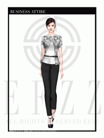 時尚OL女職業(yè)裝夏裝設計圖485