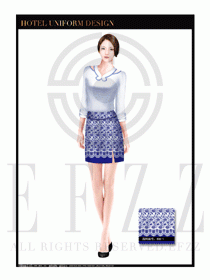 餐飲西餐服務員制服設計圖1169