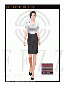 酒店總臺(tái)大堂服務(wù)員制服設(shè)計(jì)圖884