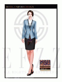 酒店總臺(tái)大堂服務(wù)員制服設(shè)計(jì)圖903
