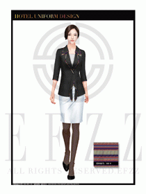 酒店總臺大堂服務(wù)員制服設(shè)計圖905