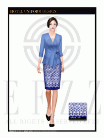 大堂總臺(tái)收銀接待員工制服319