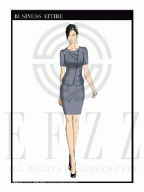 夏季時尚OL女裝職業(yè)裝設計圖548