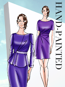 手繪職場(chǎng)OL通勤裝