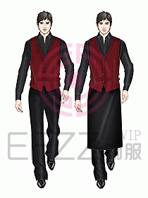 西餐服務(wù)生服裝418