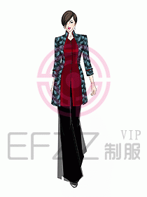 中餐迎賓服裝388