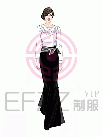 中餐迎賓服裝400