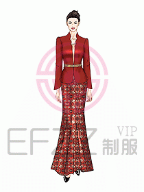 酒店中餐迎賓制服設(shè)計428