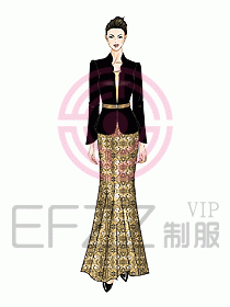 酒店中餐迎賓制服設(shè)計(jì)430