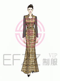 酒店中餐迎賓制服設計433