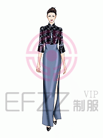 酒店中餐迎賓制服設計442