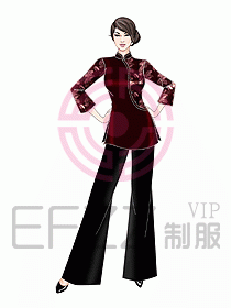 酒店中餐服務員制服設計911