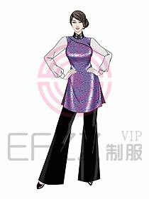 酒店中餐服務員制服設計934