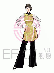 酒店中餐服務(wù)員制服設(shè)計(jì)935