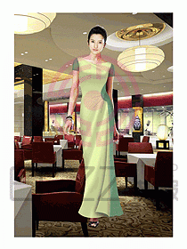 酒店制服中餐迎賓465