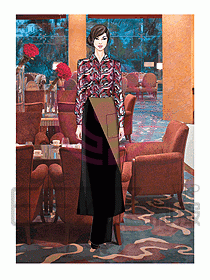 酒店西餐服務生制服496