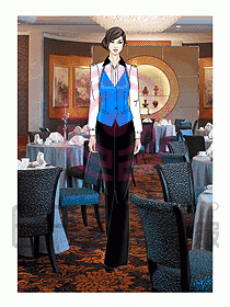 酒店西餐服務生制服542