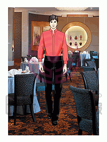 酒店西餐服務(wù)生制服548