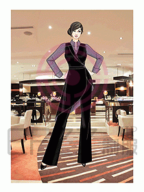 酒店西餐服務(wù)生制服556