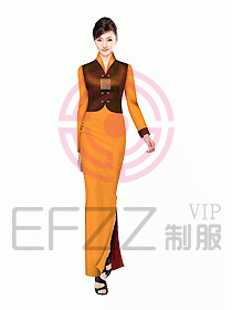 酒店中餐咨客制服502