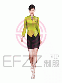 酒店中餐服務(wù)員制服設(shè)計(jì)圖977