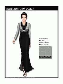 中餐咨客服裝設計效果圖543