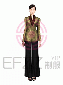 中餐服務(wù)員服裝設(shè)計(jì)效果圖1057