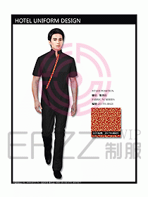 中餐服務員服裝設計效果圖1067