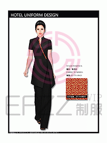 中餐服務(wù)員服裝設(shè)計效果圖1068