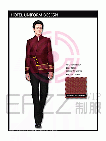 中餐服務(wù)員服裝設(shè)計效果圖1069