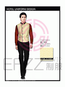 中餐服務(wù)員服裝設(shè)計(jì)效果圖1079